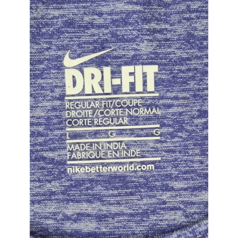 Nike Dri-FIT Womens Purple Space Dye Heathered Tank Top Large 643365-526